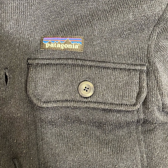 Patagonia Better Sweater Shirt Jacket Small Navy Blue Outdoors Stained - Picture 12 of 12